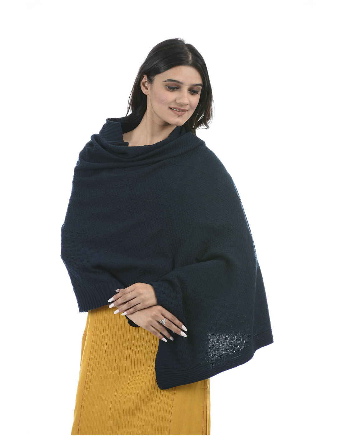 Portobello Wome Casual Wear Navy Blue Shawl